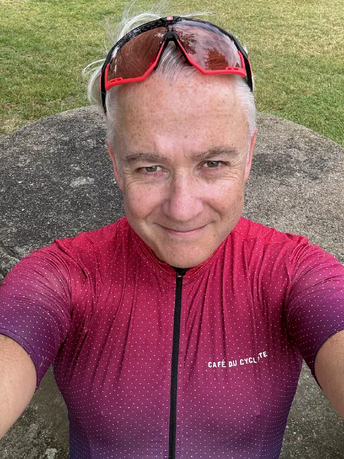 Me having a break, somewhere alongside the Loire.