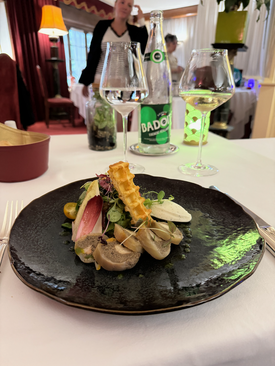 Lobster with a haddock mousse at Hotel le Grand Sully