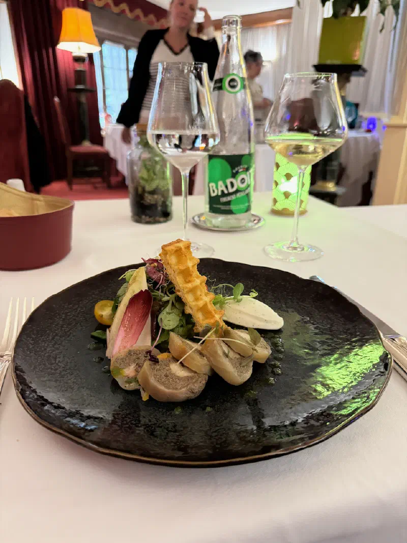 Lobster with a haddock mousse at Hotel le Grand Sully