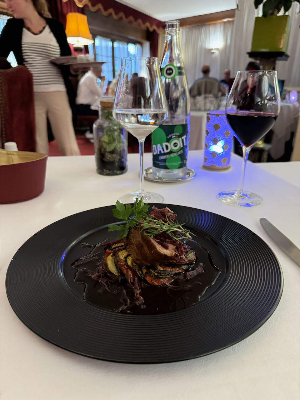 Filet mignon with a ratatouille at Hotel le Grand Sully