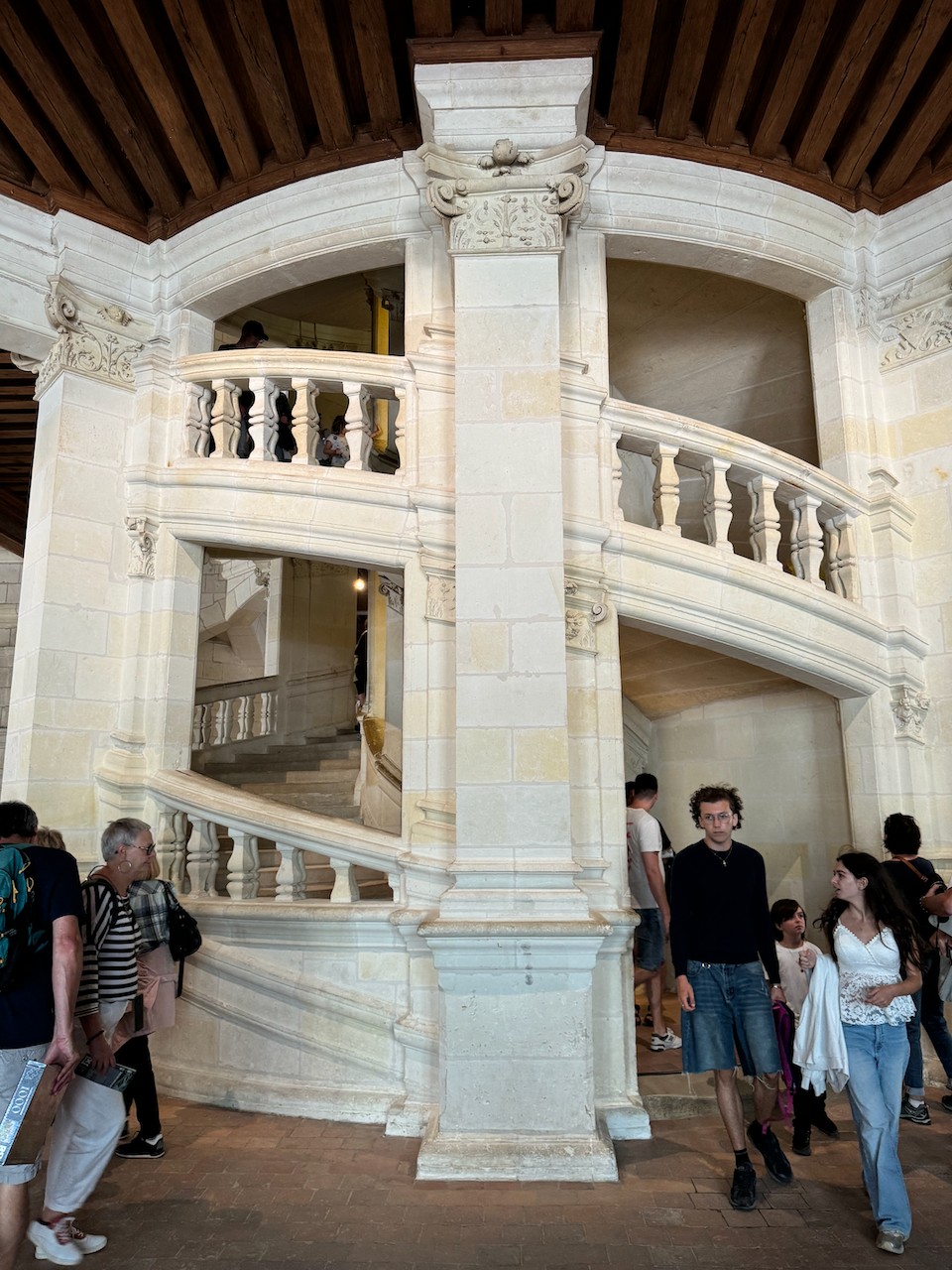 The Da Vinci double helix staircase at Chambord