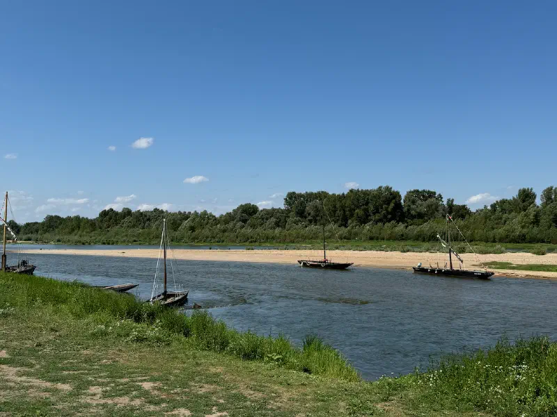 Boats on the river at Chaumont-sur-Loire