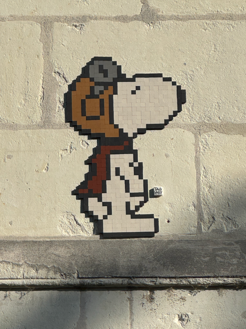 Saumur - Snoopy mosaic by Tag Lady