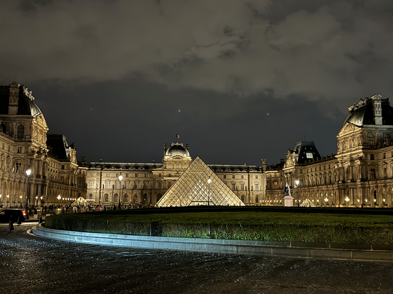 Paris Louvre at night