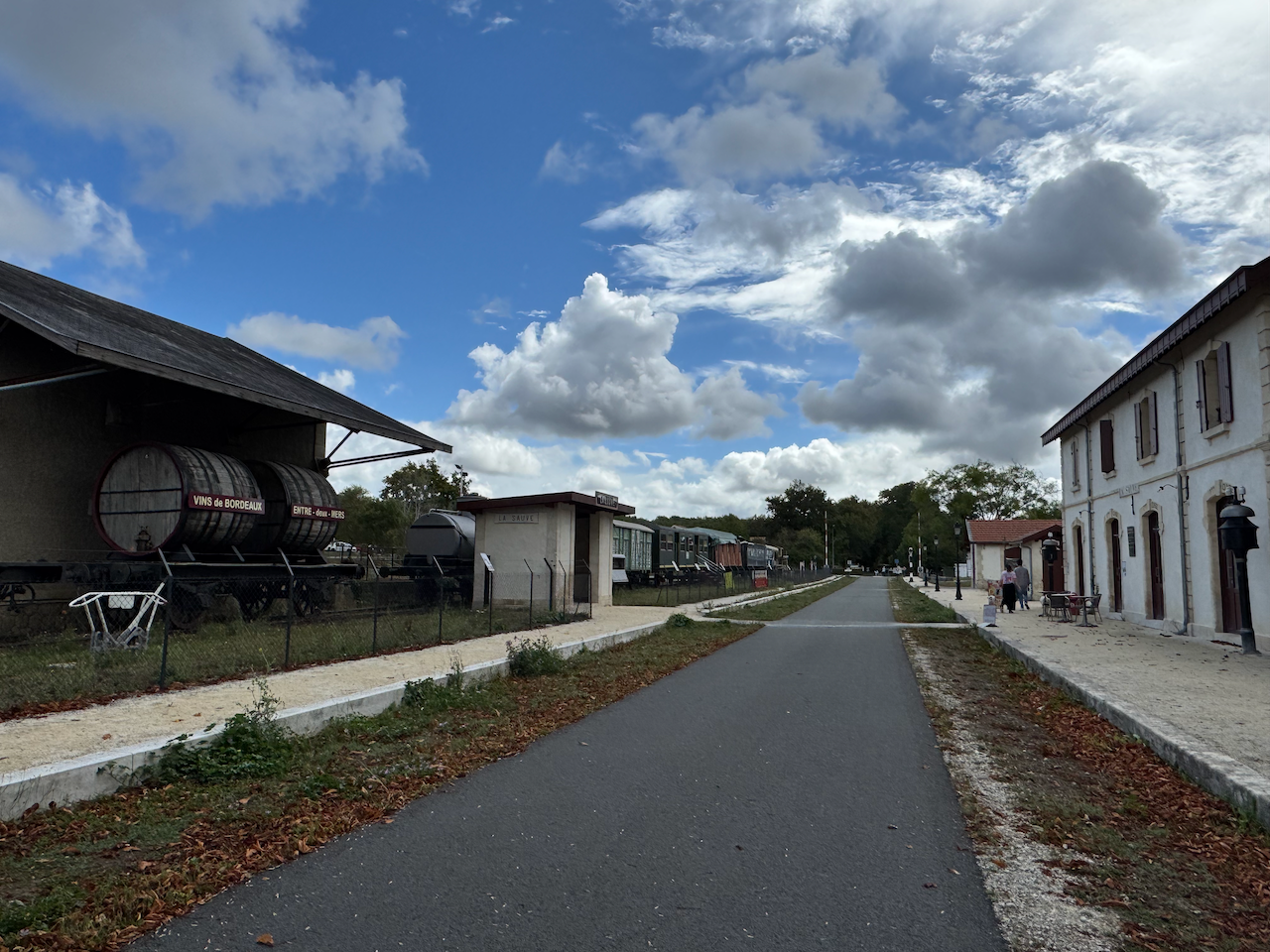 Bike path through old station