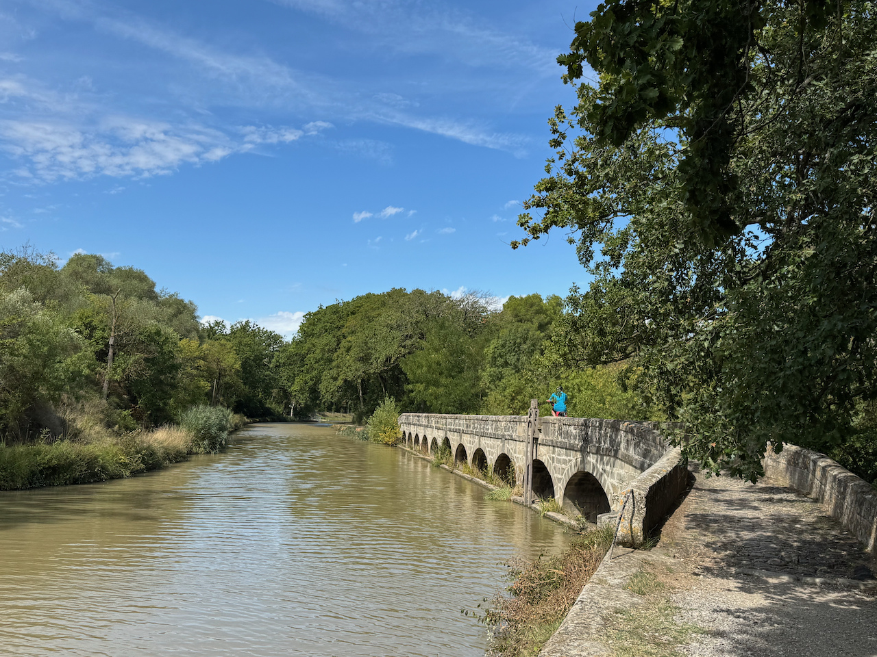 The spillway - designed to allow the canal to overflow