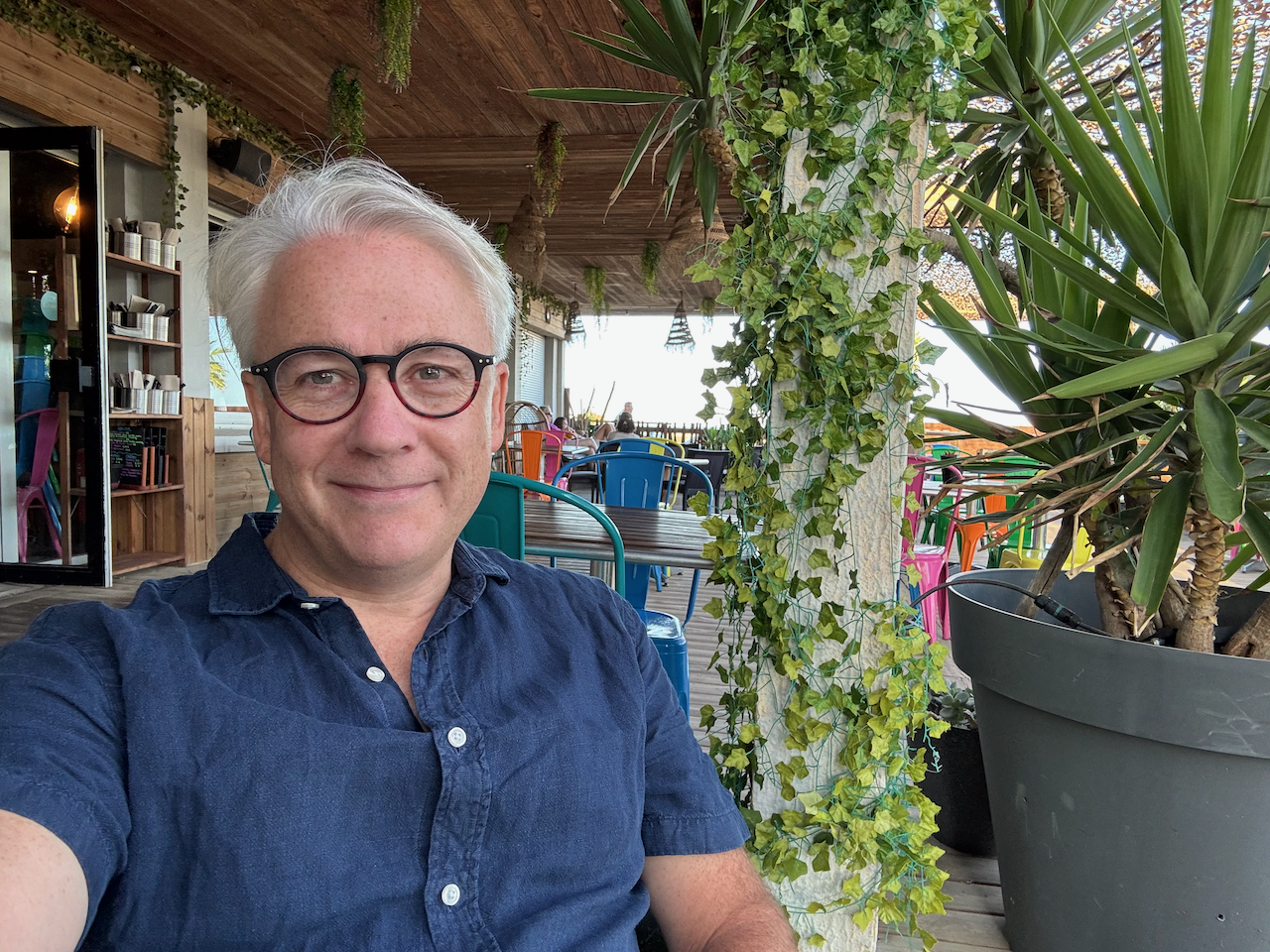 Selfie on the hotel patio
