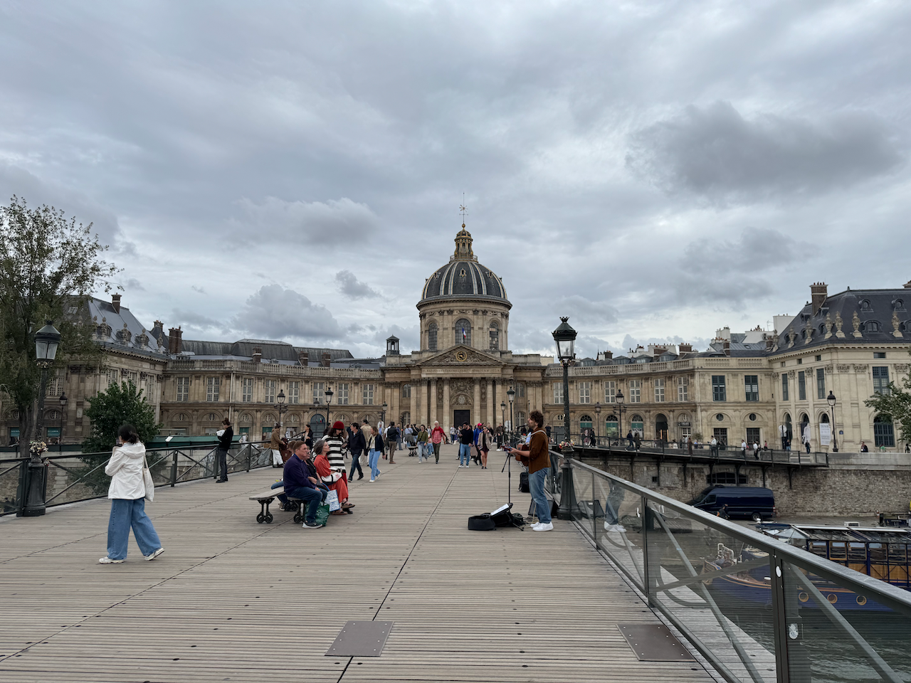 Crossing the Pont des Arts