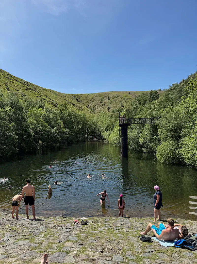 The reservoir is popular on a hot day